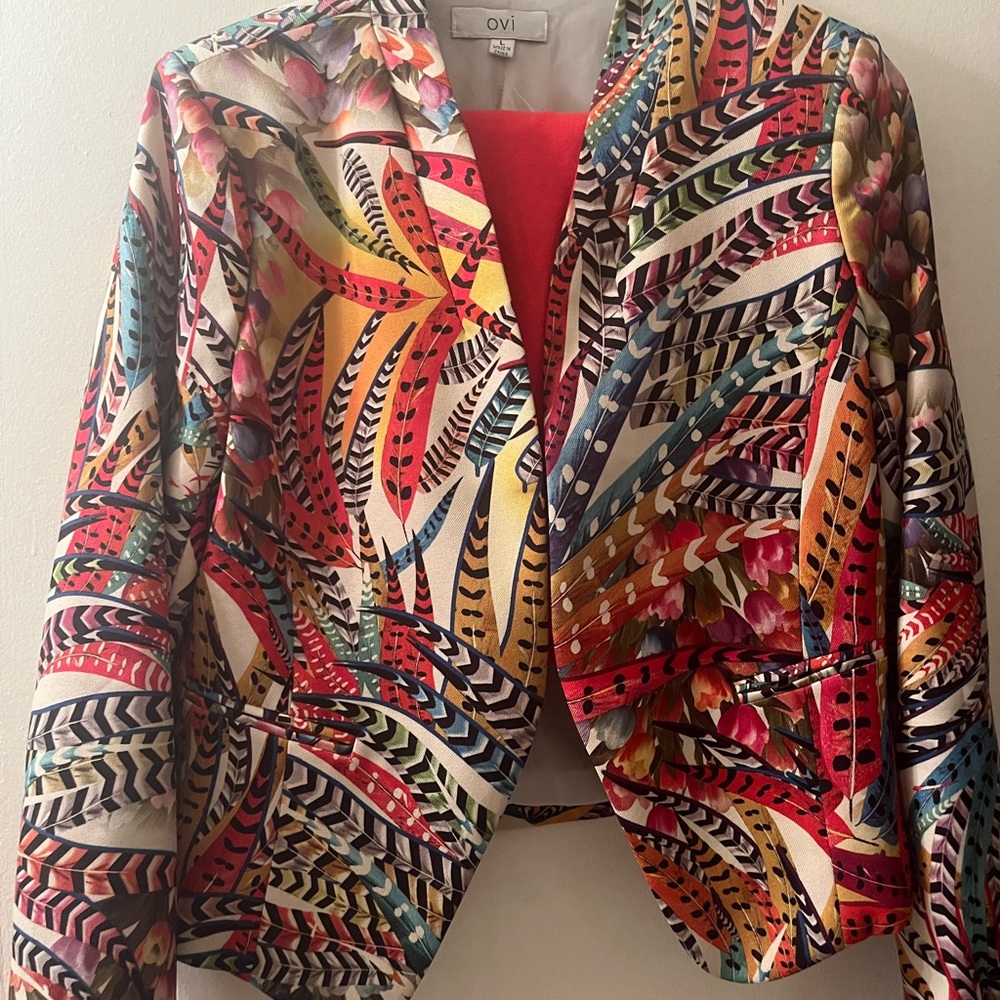 Ovi Vibrant Abstract Women's Blazer